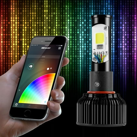 2 in 1 RGB Demon Eye + LED Headlight Bulb Kit XKchrome App Controlled: