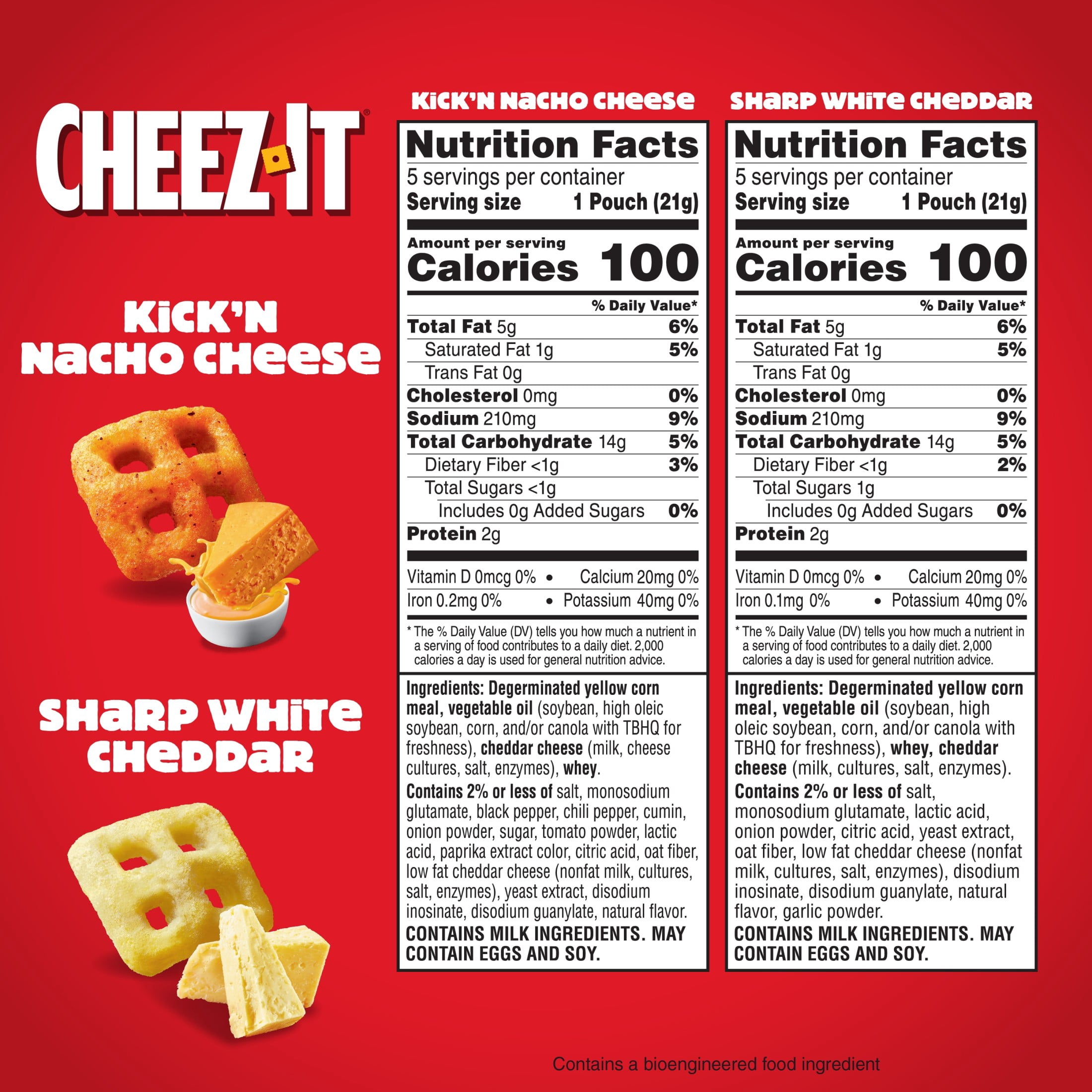 (4 pack) Cheez-It Crunch Variety Pack Cheesy Baked Snacks, Lunch Snacks, 10 Count