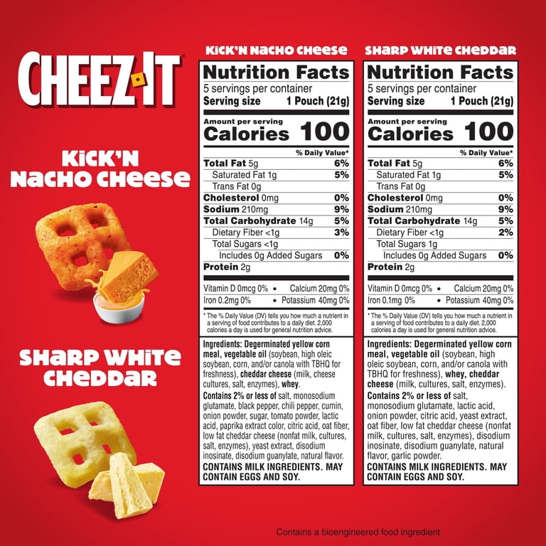 Cheez-It Crunch Variety Pack Cheesy Baked Snacks, Lunch Snacks, 10