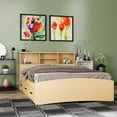 thumbnail image 2 of Captain Paltform Bed with 3 Drawers and Bookcase Headboard, 2 of 2