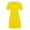 Yellow, variant on Inleife Womens Summer Dresses Fashion Women Casual Short Sleeve Solid Ladies Loose Mini Dress Knee-Length Dresses