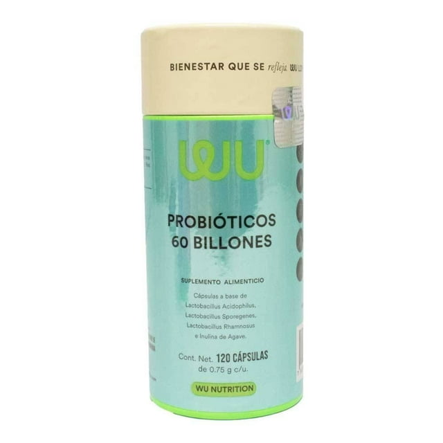 Suplemento alimenticio WU Nutrition con Probióticos 120 Cápsulas
