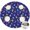 Robot and Bolts, variant on Robot and Wrenches White Pattern Round Fitted Tablecloth with Elastic Edge, Waterproof Dining Table Cover for Indoor Outdoor Camping and Daily Use