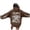Coffee, variant on Women's Letter Print Hoodie Relaxed Fit Casual Style Beige S