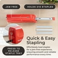 thumbnail image 3 of Portable Automatic Electric Stapler - 30 Sheet Capacity, Quiet Operation, Jam-Free and Easy Reload - AC Adapter/Battery Powered (Red), 3 of 5
