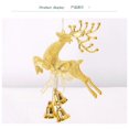 thumbnail image 3 of Colgante de árbol de Navidad, adorno colgante de ciervo, colgante con patrones de alce dorado, 3 of 5