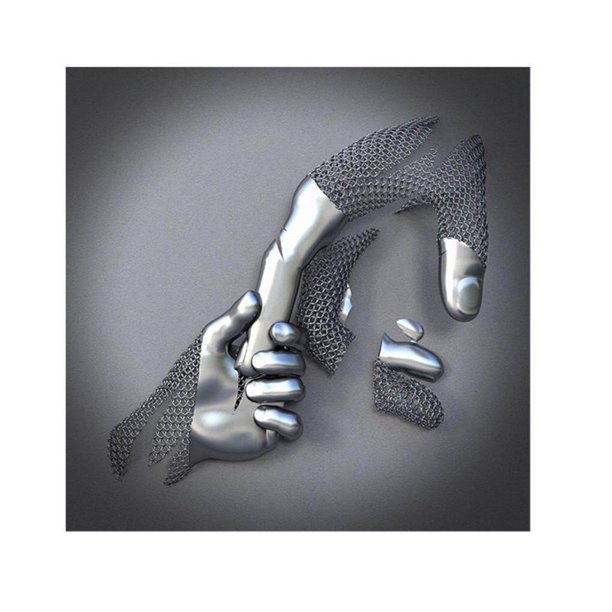 Matsuzay 3D amor corazón arte moderno decorativo Metal estatua arte lienzo pintura colgante de pared sin marco decoración de la Decoración del hogar No.2
