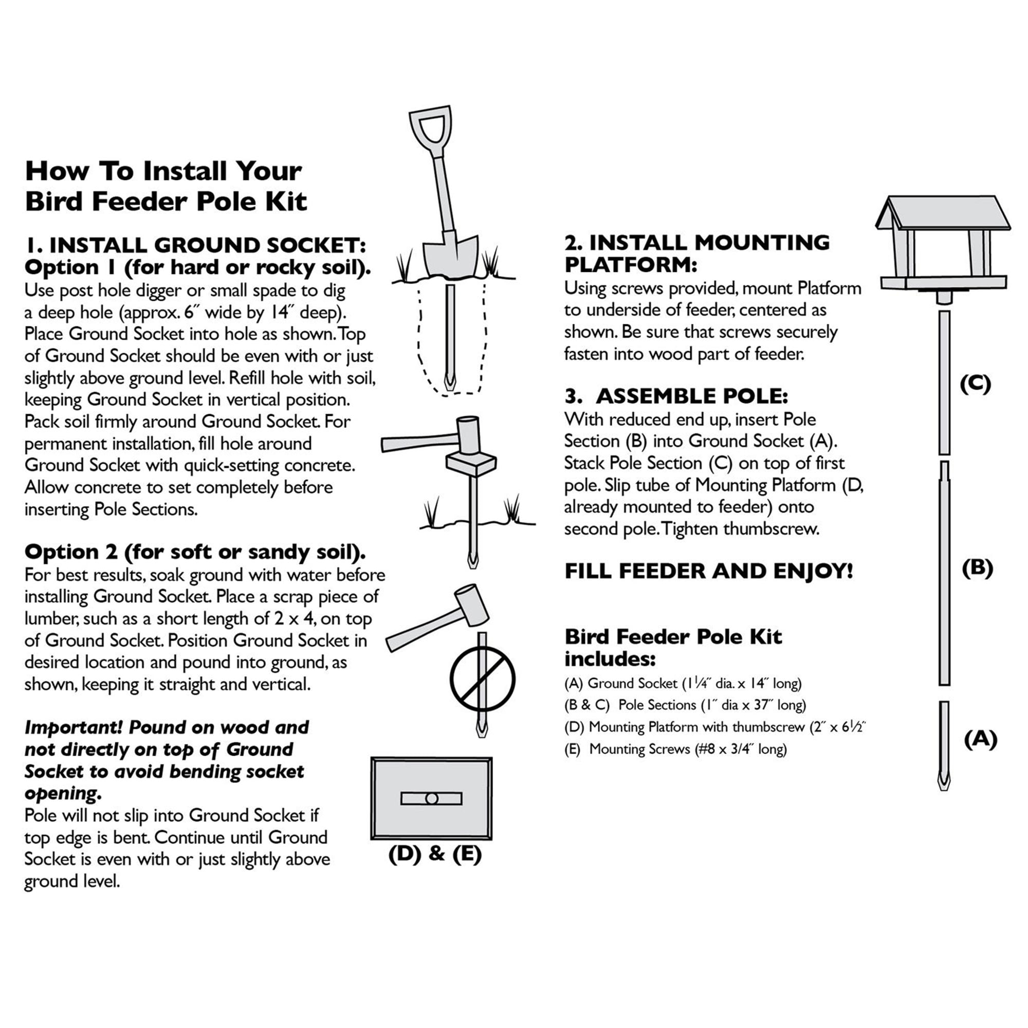 3 Piece Pole Kit