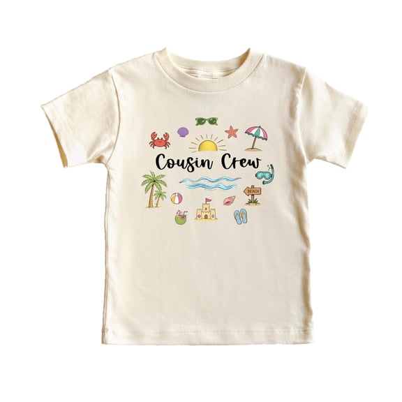 Cousin Crew Family Vacation Shirt Matching Beach Trip T Shirt for Kids Women Men Natural Shirt Youth Small