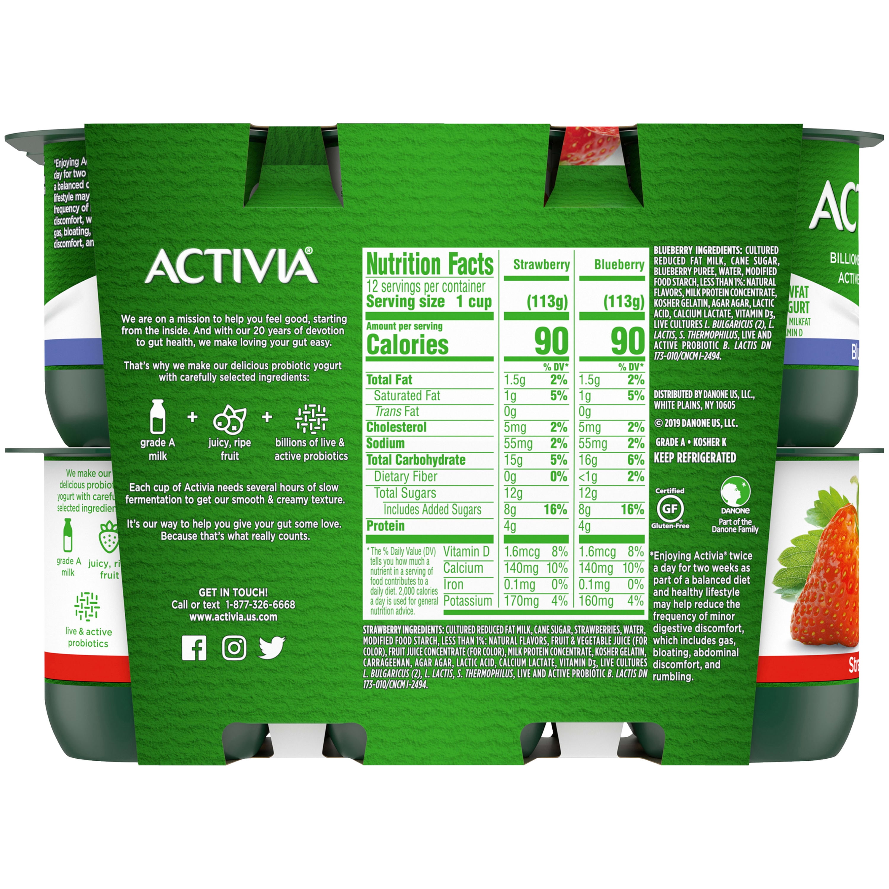 Activia Yogurt with Probiotics - Variety Flavour Pack of 24 x 100g — Miller  & Bean Coffee Company