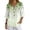 Heart Leaf, variant on Moon Plum Blossom Wave Print Womens Tops Casual V Neck 3/4 Sleeve Blouses V Neck Shirt Linen-Style Button Down Clothes