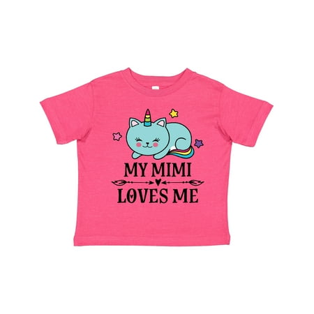 

Inktastic Mimi Loves Me Unicorn Cat Gift Toddler Toddler Girl T-Shirt