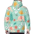 thumbnail image 7 of Salouo Elephant and Flowers Pattern Men's Fall Hoodie Sweatshirt,Sport Hoodie with Pockets for Men Pullover Casual Hooded Sweatshirt-Medium, 7 of 7