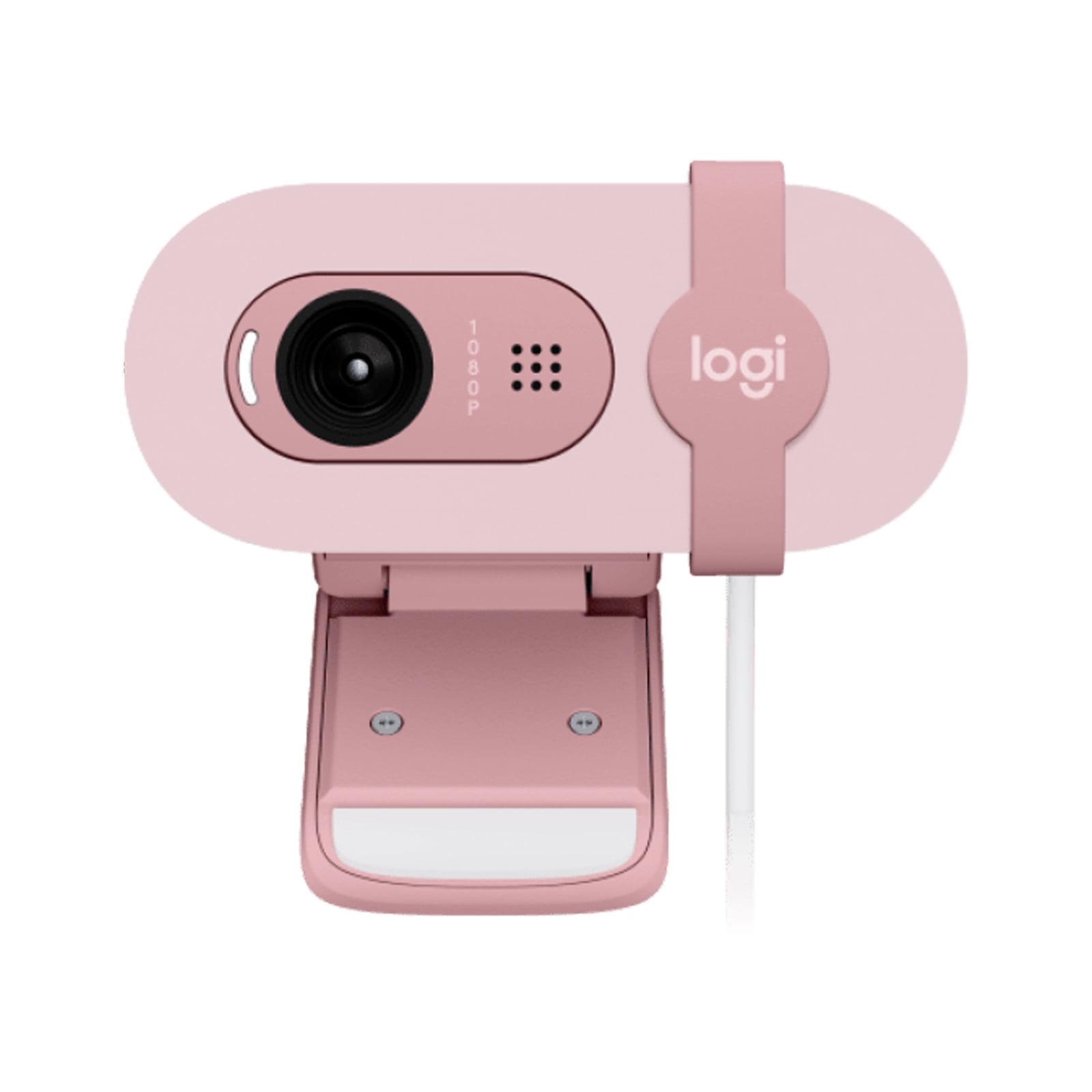 Logitech BRIO 90 Wired HD Webcam, 60 fps/1080p Live Streaming Camera with Auto Light Balancing, Integrated Privacy Lens Cap, Built-in Microphone, Black white  pink