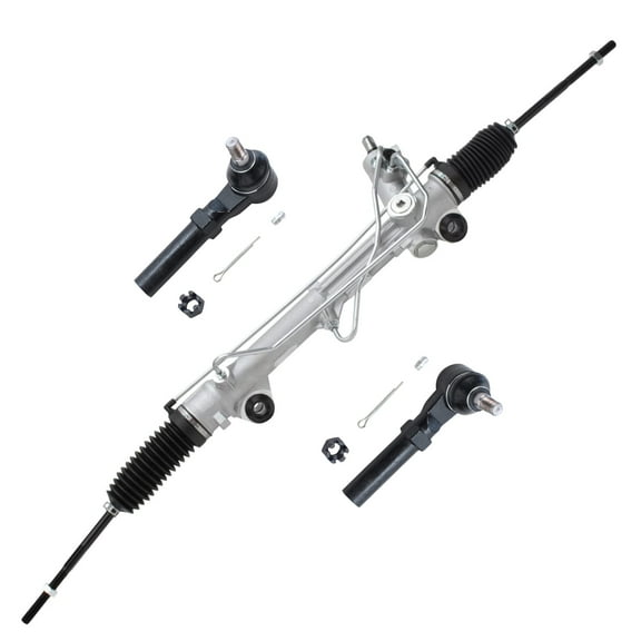 Detroit Axle - 3pc Rack and Pinion Kit for 1994-2004 Ford Mustang, 1 Power Steering Rack and Pinion Assembly 2 Outer Tie Rods1995 1996 1997 1998 1999 2000 2001 2002 2003 Replacement