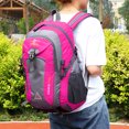 thumbnail image 1 of Mochila Para Acampar Bolsa de pesca de poliéster de gran capacidad impermeable para viajes de oficina (rosa roja), 1 of 7