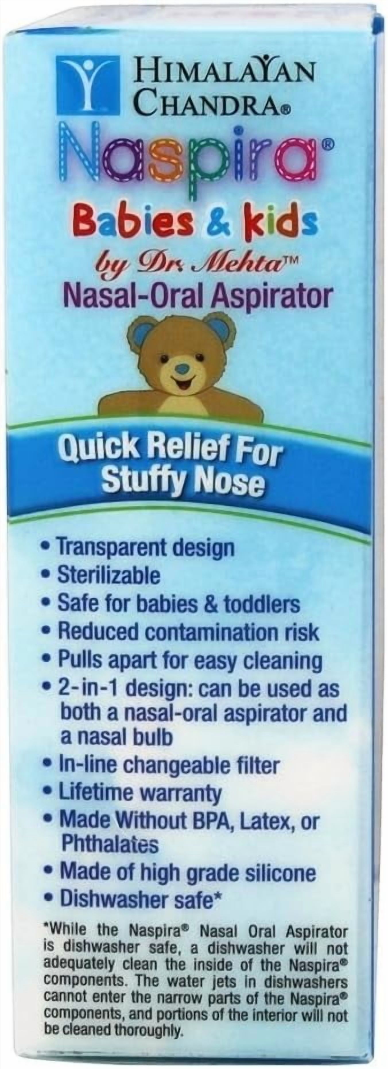 Himalayan Chandra Naspira Nasal Oral Aspirator for Babies and Kids, 1 Ea, 3 Pack