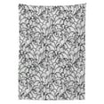 thumbnail image 3 of Ambesonne Black and White Tablecloth Rectangular Table Cover, Sea Storm Waves, 52"x70", Black White, 3 of 4