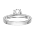 thumbnail image 5 of Solid 14k White Gold Peg Set Solitaire Engagement Ring with CZ Cubic Zirconia Size 9, 5 of 7