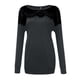 thumbnail image 5 of ICHUANYI Clearance Fashion Women's Lace Patchwork Top Long Sleeved Loose Elegant Pullover ICHUANYI "ICHUANYI", 5 of 8