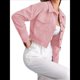 thumbnail image 3 of Chaqueta Informal Retro de Larga con Solapa y Botones de para Mujer Rosa XL, 3 of 8
