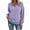 Purple, variant on HNMKIU Women's Fashion Casual Half Zip Short Stand Collar Plus Solid Color Womens Hoodies 06_Blue,L