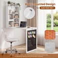 thumbnail image 6 of Giantex Folding Desk, Wall Mounted Fold Out Desk w/Storage Shelves & Hooks, Floating Corner Desk for Small Spaces, White, 6 of 6