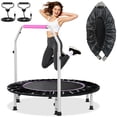 thumbnail image 1 of Tomile Mini Trampoline de Rebond, Transat D\'entraînement Physique Portable avec Ceinture à Boucle, Poignée Ajustable, Convient à l'Exercice D\'entraînement Physique Intérieur, 450 Lb, 1 of 9