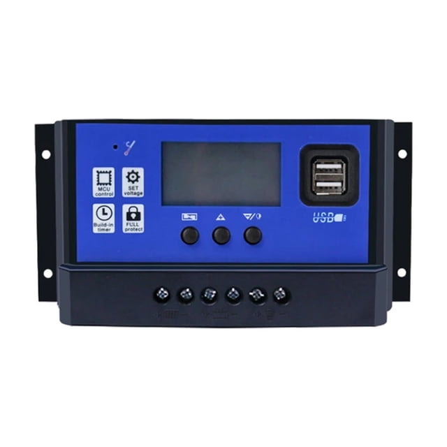 10A 20A 30A PWM Solar Controller LCD Display Off Grid Battery Charger With USB Port 12 24V Regulator Home Appliance ,Easy to Operate