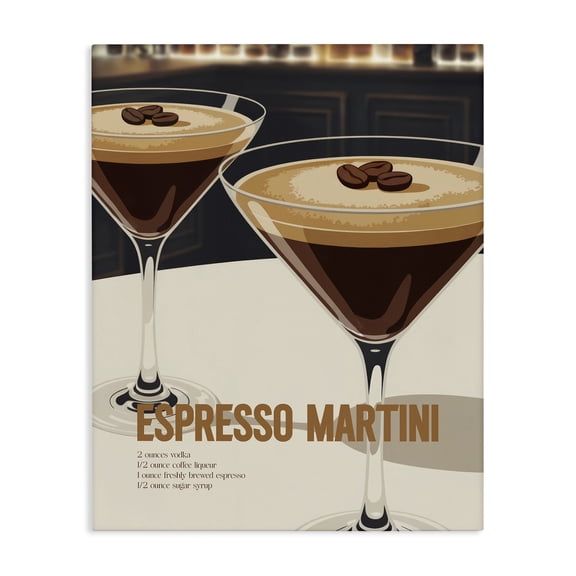 Stupell Industries Eclectic Sleek Modern Espresso Martini Canvas Art, 16 x 20, by Andreas Magnusson