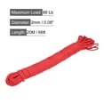 thumbnail image 2 of Polypropylene Rope Braid Cord 20M/66ft 2mm Dia Red for Indoor Outdoor Camping Clothes Line, 2 of 5