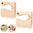 thumbnail image 1 of 2 piezas de cuchillo de madera para niños para cocinar, cuchillos seguros para niños, cuchillo de madera para niños para cocinar y cortar verduras y frutas, 1 of 5