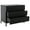 Black, variant on SAFAVIEH Zadie 3 Drawer Rattan Chest, Black With Natural Rattan/Black Legs (34 in. W x 18 in. D x 30 in. H)
