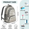 thumbnail image 5 of Boho Bohemia Geometric Line Art Backpack for School,Cute School Bag,Schoolbag with Adjustable Shoulder Straps & Padded Back,16.9 Inch, 5 of 5