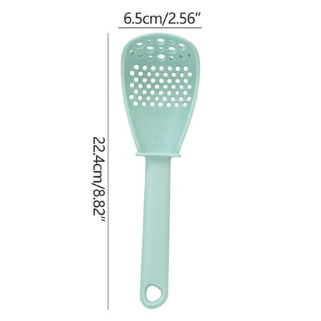 

Kojanyu Kitchen Multi-Function Cooking Spoon Grinding Smashing Filtering Colander Grinding Ginger Spoon Household Mashed Potato Rice Spoon