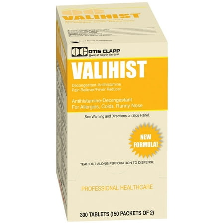 Ddi Valihist Antihistime-Decongestant Tablets (Best Meds For Nasal Congestion)