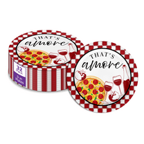 That's Amore Bridal Shower - 32 Piece Disposable Party Supplies - Pizza Bridal Shower Decorations - Round Party Plates - Large 9" Paper Plates In Bulk