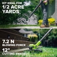 thumbnail image 3 of Greenworks PowerAll 24V 12" String Trimmer and 270CFM Handheld Blower Combo Kit, with (1) 3.0 Ah USB-C Batteries, 30W Charger, CKS122A3, 3 of 19