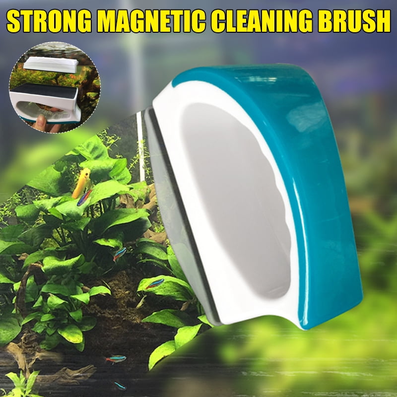 Clean Dead Ends Magnet Brush for Small Fish Tank Strong Magnetic Scratch-Free Rosuwa Mini Magnetic Fish Tank Aquarium Glass Cleaner Brush Strong Cleaning