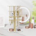 thumbnail image 3 of NIFFGAFF Jewelry Stand Holder Organizer, Display Rack for Necklaces, Earrings and Rings, Gold, 3 of 7