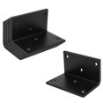 thumbnail image 3 of 6 PCS Steel L Right Angle Bracket 4" x 2", Max Load 132LB, Black Corner Brace, 3 of 3