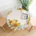 thumbnail image 1 of Sunflower Tablecloth 60 Inch Round Wrinkle Free Floral Tablecloth Suitable for Kitchen Decoration/Indoor Dining Table/Party/Picnic, 1 of 6
