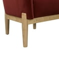 thumbnail image 4 of Lifestyle Solutions Falstead Mid-Century Modern Accent Chair, Red Velvet Fabric, 4 of 6