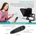 thumbnail image 2 of Portable Teleprompter 16-inche Universal Prompter with Cold Shoe Mount 1/4in & 3/8in Threaded Hole Compatible with Smartphone/ Tablet/ DSLR Camera with Remote Control & Carrying Case for Interview, 2 of 8