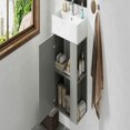 thumbnail image 4 of Spaco 21.6" Modern Floating Bathroom Vanity with Ceramic Basin, Vanity with Right Side Storage for Indoor as Small Bathrooms, Gray, 4 of 20