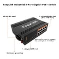 thumbnail image 2 of Conmutador PoE industrial KeepLink de 8 puertos Gigabit PoE+ no gestionado, 2 of 7