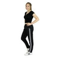 thumbnail image 6 of Fleece Lined 2-Stripes Sports Pants Black and White fits Sizes 0-8, 6 of 8