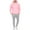 Pink, variant on QQAMB Men Two Piece Matching Tracksuit Daily Outings Hoodie Pullover Sweatpant Baggy Workout Pockets Set