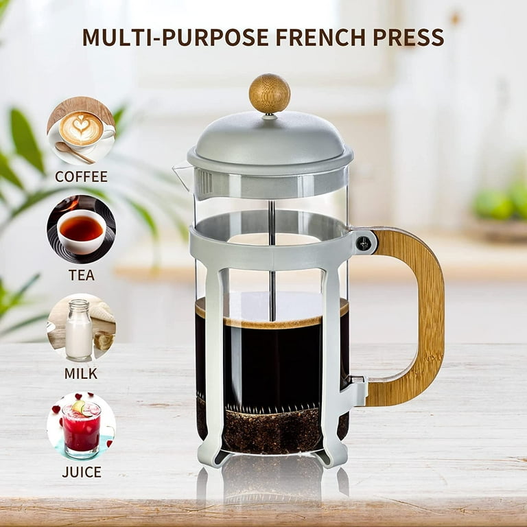Large Stainless Steel French Press Coffee Maker : 50Oz 1.5L Double Wall  Insulate
