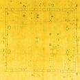 thumbnail image 1 of Ahgly Company Indoor Square Oriental Yellow Traditional Area Rugs, 7' Square, 1 of 4
